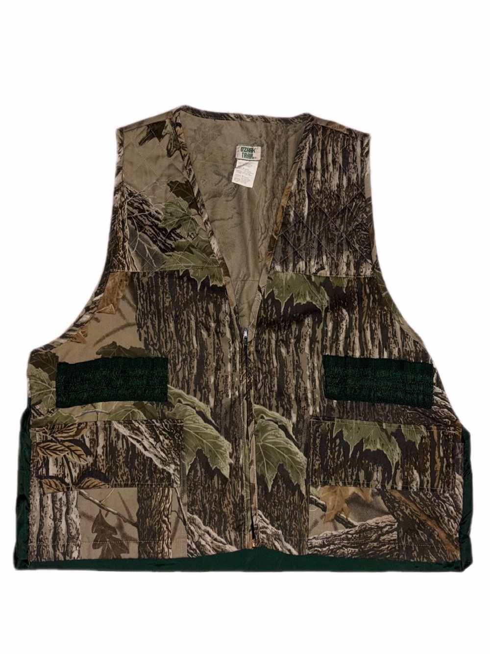 Vintage Ozark Trail Realtree Camo Hunting Vest Mens [Large] Full Zip Game Bag